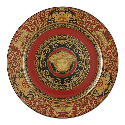 versace collezione piatti|versace red plates.